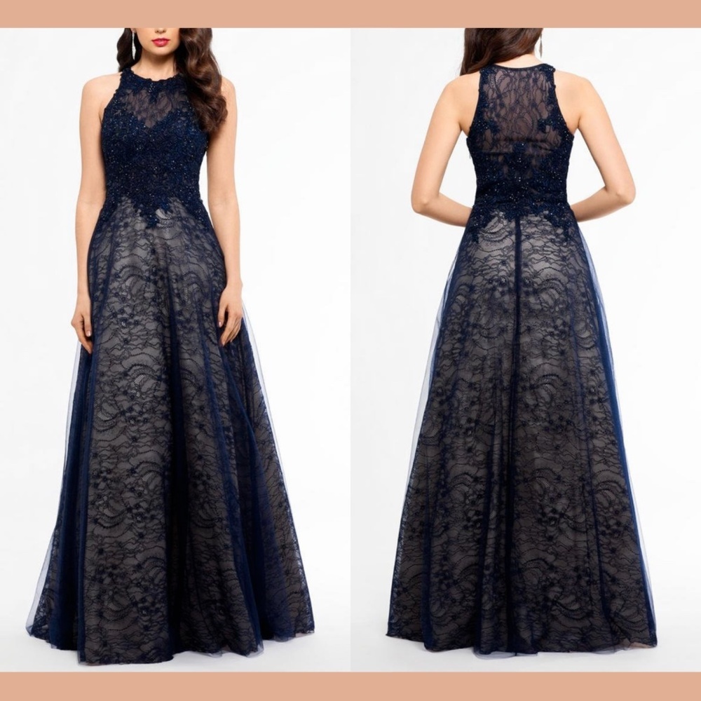 NEW Xscape Lace High Neck Sleeveless Ball Gown‎ 4